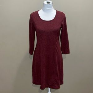 Prana Dress heathered berry burgundy Small